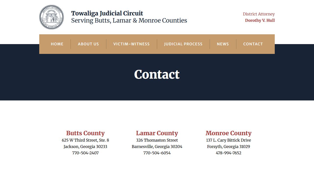 Towaliga DA contact for Lamar County court records after arrest